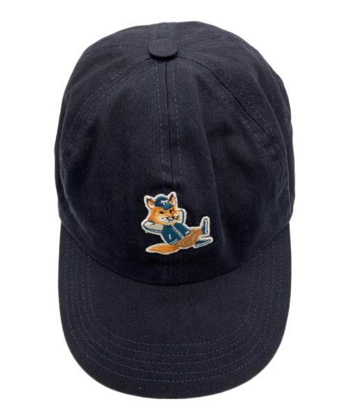 maison kitsune（メゾンキツネ）MAISON KITSUNE (メゾンキツネ) キャップ ブラックの古着・服飾アイテム