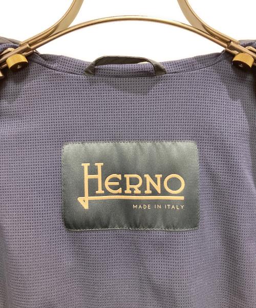 HERNO（ヘルノ）HERNO (ヘルノ) リゾート ニットエフェクト インターロック&トラベルナイロン ポネンテ ジャケット ネイビー サイズ:Lの古着・服飾アイテム
