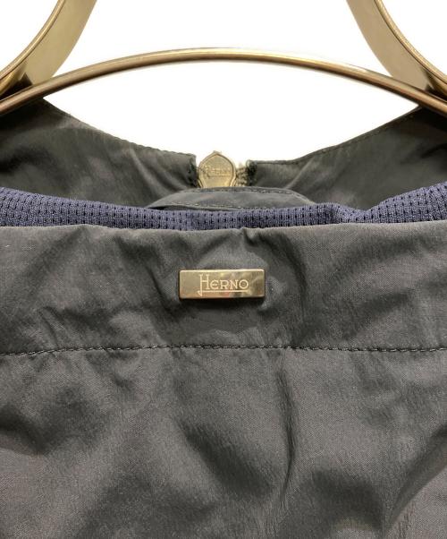 HERNO（ヘルノ）HERNO (ヘルノ) リゾート ニットエフェクト インターロック&トラベルナイロン ポネンテ ジャケット ネイビー サイズ:Lの古着・服飾アイテム