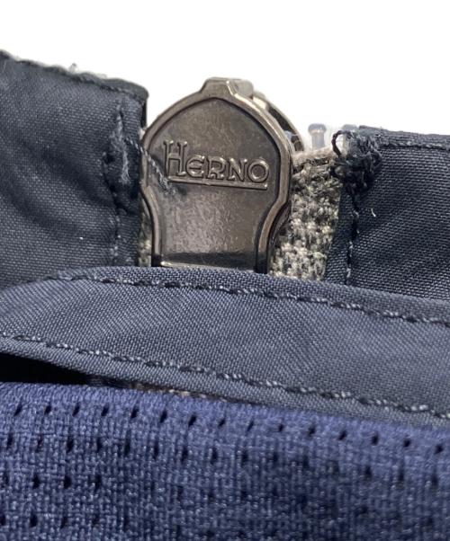 HERNO（ヘルノ）HERNO (ヘルノ) リゾート ニットエフェクト インターロック&トラベルナイロン ポネンテ ジャケット ネイビー サイズ:Lの古着・服飾アイテム