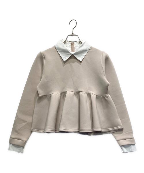 Olu.（オルドット）Olu. (オルドット) ダンボールペプラムスウェット ベージュ サイズ:FREE 未使用品の古着・服飾アイテム