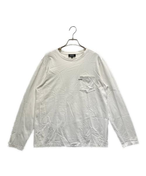 A.P.C.（アーペーセー）A.P.C. (アーペーセー) 長袖カットソー ホワイト サイズ:Ｍの古着・服飾アイテム