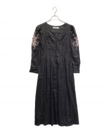 HER LIP TO（ハーリップトゥ）の古着「長袖ワンピース」｜ブラック