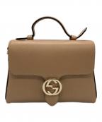 GUCCIグッチ）の古着「インターロッキングGチェーンショルダーバッグ」｜ベージュ