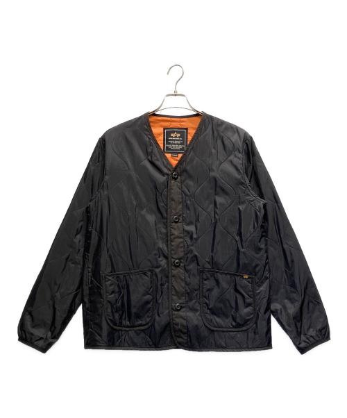 ALPHA（アルファ）ALPHA (アルファ) キルティングジャケット ブラック サイズ:Lの古着・服飾アイテム
