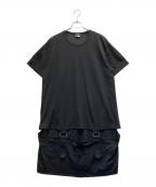 COMME des GARCONSコムデギャルソン）の古着「半袖ワンピース」｜ブラック