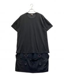 COMME des GARCONS（コムデギャルソン）の古着「半袖ワンピース」｜ブラック
