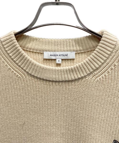 maison kitsune（メゾンキツネ）maison kitsune (メゾンキツネ) 厚手ニット カーキ サイズ:Mの古着・服飾アイテム