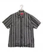 SUPREMEシュプリーム）の古着「ジップアップシャツ」｜ブラック