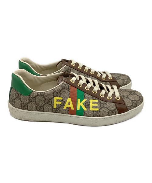 GUCCI（グッチ）GUCCI (グッチ) スニーカー グレー×グリーン サイズ:24の古着・服飾アイテム