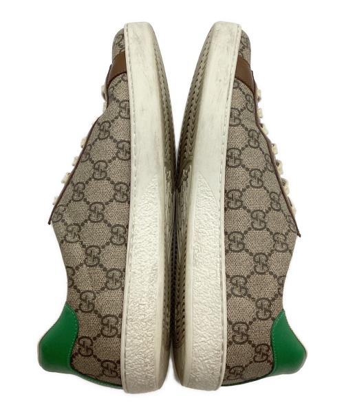 GUCCI（グッチ）GUCCI (グッチ) スニーカー グレー×グリーン サイズ:24の古着・服飾アイテム