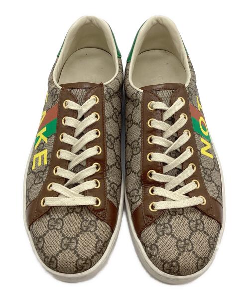 GUCCI（グッチ）GUCCI (グッチ) スニーカー グレー×グリーン サイズ:24の古着・服飾アイテム