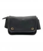 COACHコーチ）の古着「レザーショルダーバッグ」｜ブラック