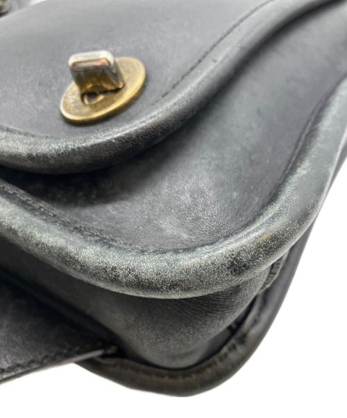 COACH（コーチ）COACH (コーチ) レザーショルダーバッグ ブラックの古着・服飾アイテム