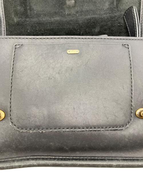 COACH（コーチ）COACH (コーチ) レザーショルダーバッグ ブラックの古着・服飾アイテム