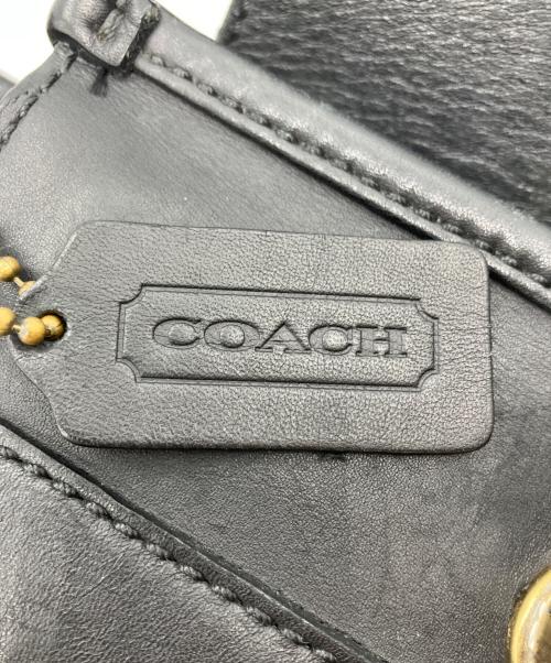 COACH（コーチ）COACH (コーチ) レザーショルダーバッグ ブラックの古着・服飾アイテム