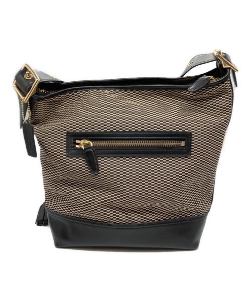 COACH（コーチ）COACH (コーチ) ショルダーバッグ ベージュ×ブラックの古着・服飾アイテム
