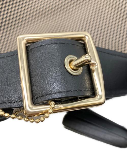 COACH（コーチ）COACH (コーチ) ショルダーバッグ ベージュ×ブラックの古着・服飾アイテム