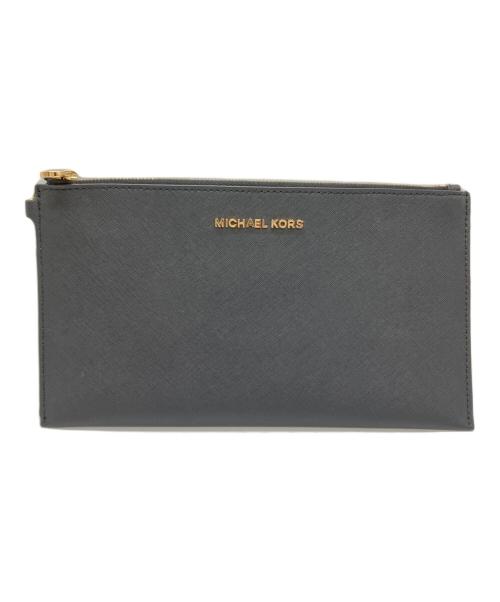 MICHAEL KORS（マイケル・コース）MICHAEL KORS (マイケル・コース) クラッチバッグ ブラックの古着・服飾アイテム