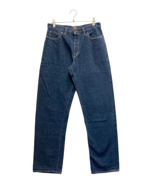 DOUBLE RL（ダブルアールエル）DOUBLE RL (ダブルアールエル) シンチバックデニムパンツ インディゴ サイズ:W33の古着・服飾アイテム