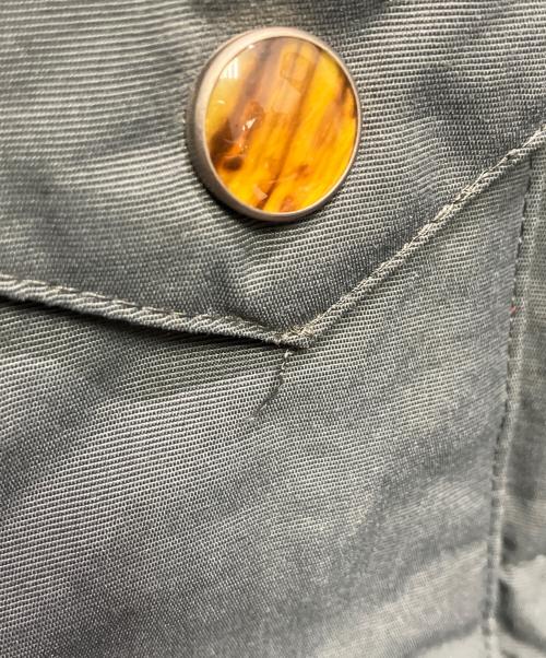 THE FLAT HEAD（ザ・フラットヘッド）THE FLAT HEAD (ザ・フラットヘッド) レザー切替ダウンジャケット ブラック×ネイビー サイズ:42の古着・服飾アイテム