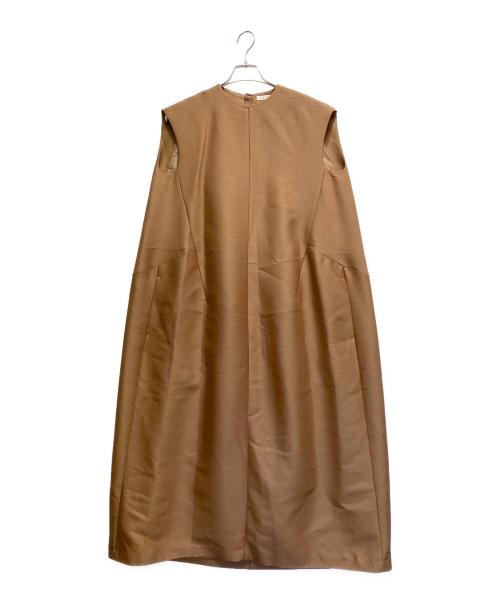 LOHEN（ローヘン）LOHEN (ローヘン) バックフォルムロングワンピース ブラウン サイズ:FREEの古着・服飾アイテム