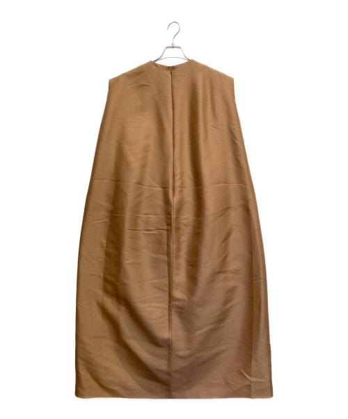 LOHEN（ローヘン）LOHEN (ローヘン) バックフォルムロングワンピース ブラウン サイズ:FREEの古着・服飾アイテム