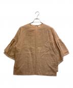 DRAWERドゥロワー）の古着「半袖ブラウス」｜ブラウン
