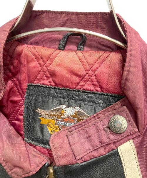 HARLEY-DAVIDSON（ハーレーダビッドソン）HARLEY-DAVIDSON (ハーレーダビッドソン) レーシングジャケット ブラック×ワインレッド サイズ:Lの古着・服飾アイテム