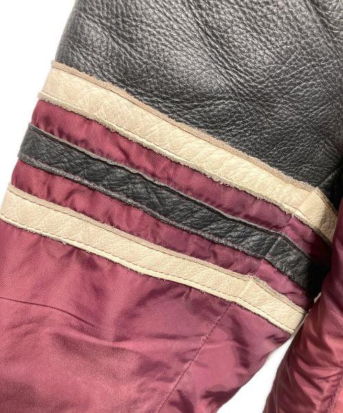 HARLEY-DAVIDSON（ハーレーダビッドソン）HARLEY-DAVIDSON (ハーレーダビッドソン) レーシングジャケット ブラック×ワインレッド サイズ:Lの古着・服飾アイテム