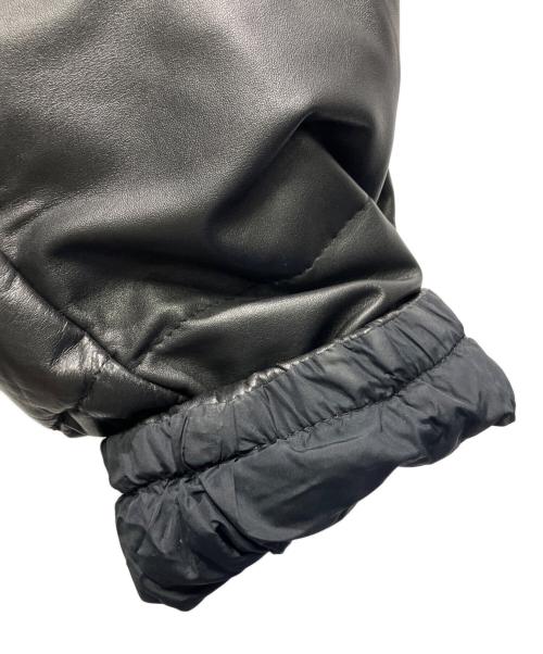 Schott（ショット）Schott (ショット) レザーダウンジャケット ブラック サイズ:Mの古着・服飾アイテム