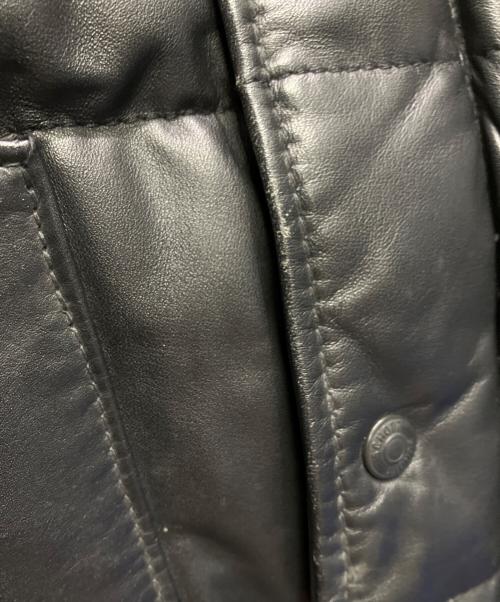 Schott（ショット）Schott (ショット) レザーダウンジャケット ブラック サイズ:Mの古着・服飾アイテム