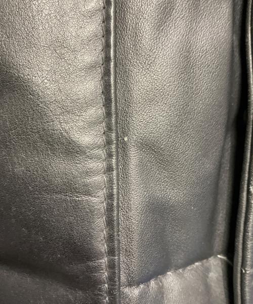 Schott（ショット）Schott (ショット) レザーダウンジャケット ブラック サイズ:Mの古着・服飾アイテム