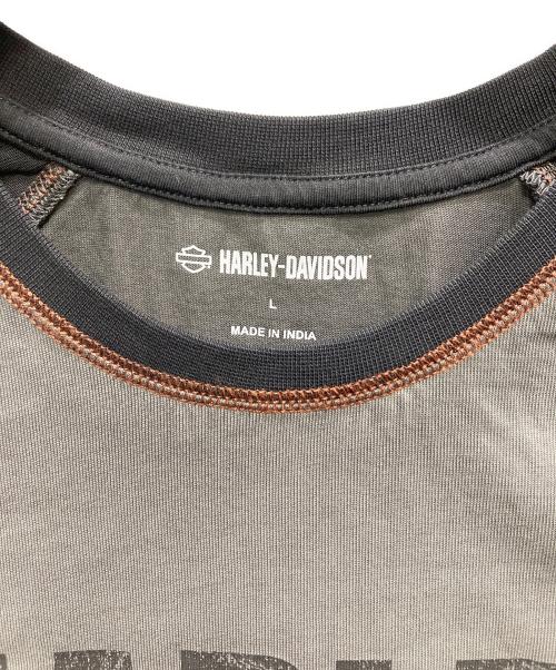 HARLEY-DAVIDSON（ハーレーダビッドソン）HARLEY-DAVIDSON (ハーレーダビッドソン) 半袖カットソー グレー×ブラック サイズ:L 未使用品の古着・服飾アイテム