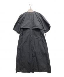 DRAWER（ドゥロワー）の古着「23SS コットンタイプライター バルーンワンピース」｜ブラック