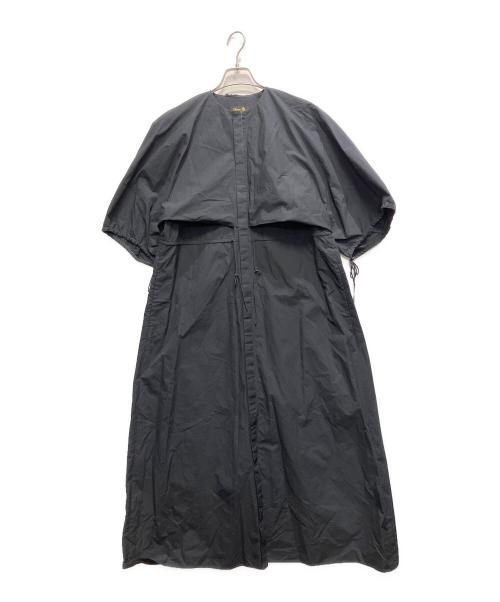 DRAWER（ドゥロワー）DRAWER (ドゥロワー) 23SS コットンタイプライター バルーンワンピース ブラック サイズ:FREEの古着・服飾アイテム