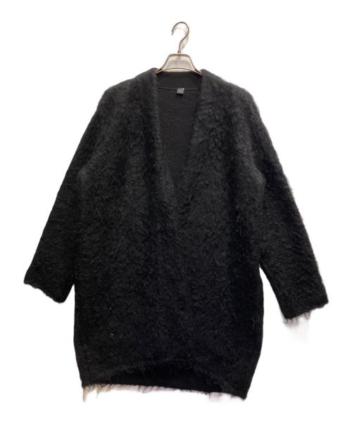 ATON（エイトン）ATON (エイトン) モヘアオーバーサイズカーディガン ブラック サイズ:Mの古着・服飾アイテム
