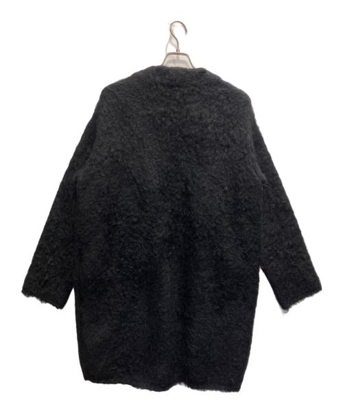 ATON（エイトン）ATON (エイトン) モヘアオーバーサイズカーディガン ブラック サイズ:Mの古着・服飾アイテム