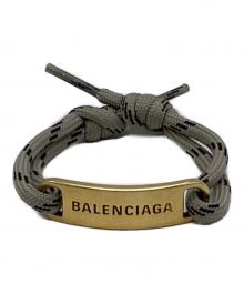 BALENCIAGA（バレンシアガ）の古着「プレートブレスレット」｜ゴールド×グレー