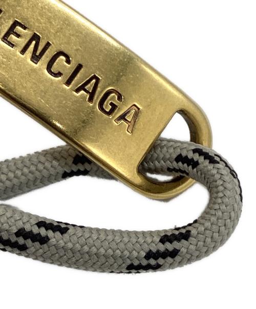 BALENCIAGA（バレンシアガ）BALENCIAGA (バレンシアガ) プレートブレスレット ゴールド×グレーの古着・服飾アイテム