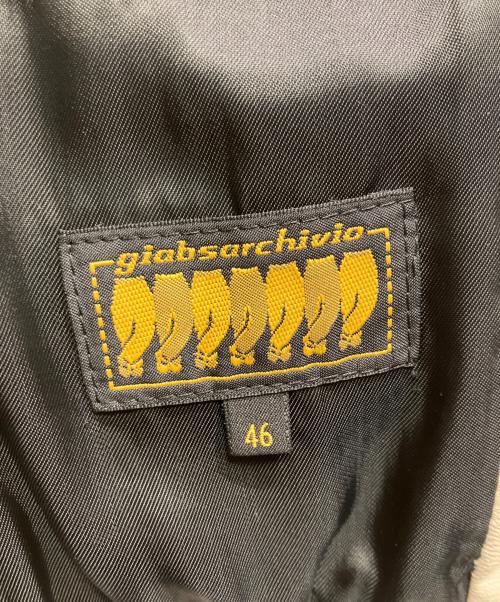giab's ARCHIVIO（ジャブス アルキヴィオ）giab's ARCHIVIO (ジャブス アルキヴィオ) フェイクレザーブルゾン ベージュ サイズ:46の古着・服飾アイテム