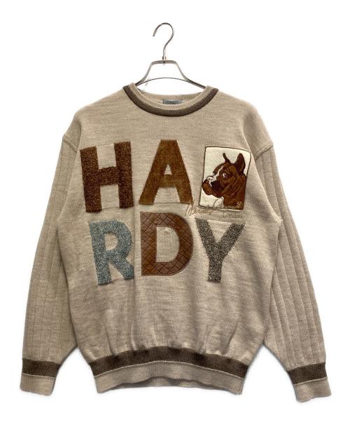 HARDY AMIES（ハーディ エイミス）HARDY AMIES (ハーディ エイミス) 厚手ニット ベージュ サイズ:Mの古着・服飾アイテム