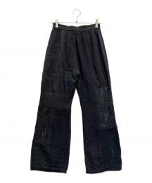 TODAYFUL（トゥデイフル）の古着「パッチワークレースパンツ」｜ブラック