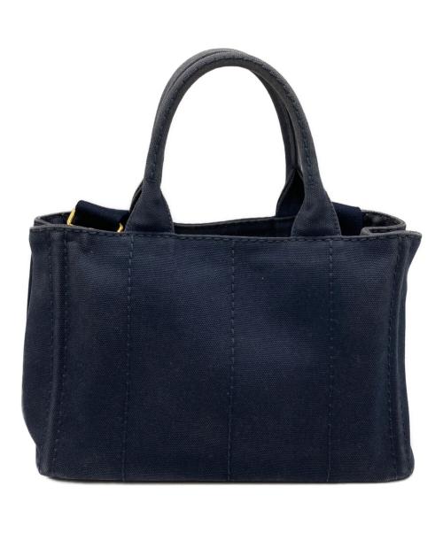 PRADA（プラダ）PRADA (プラダ) 2WAYバッグ ネイビーの古着・服飾アイテム