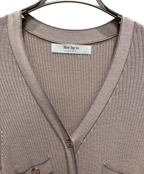 HER LIP TO（ハーリップトゥ）HER LIP TO (ハーリップトゥ) ニットワンピース ベージュ サイズ:Mの古着・服飾アイテム