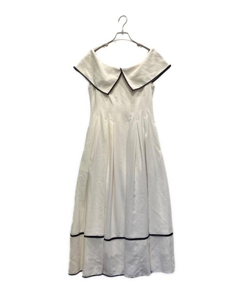 HER LIP TO（ハーリップトゥ）Her lip to (ハーリップトゥ) 半袖ワンピース ホワイト サイズ:Sの古着・服飾アイテム