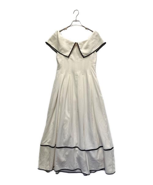 HER LIP TO（ハーリップトゥ）Her lip to (ハーリップトゥ) 半袖ワンピース ホワイト サイズ:Sの古着・服飾アイテム