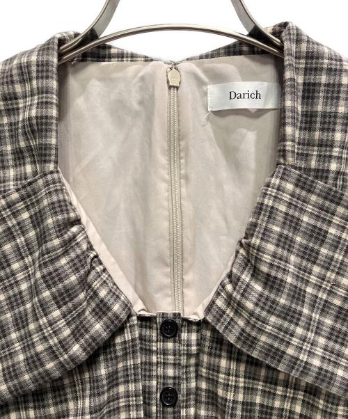 darich（ダーリッチ）darich (ダーリッチ) 半袖ワンピース ダークブラウン サイズ:FREEの古着・服飾アイテム