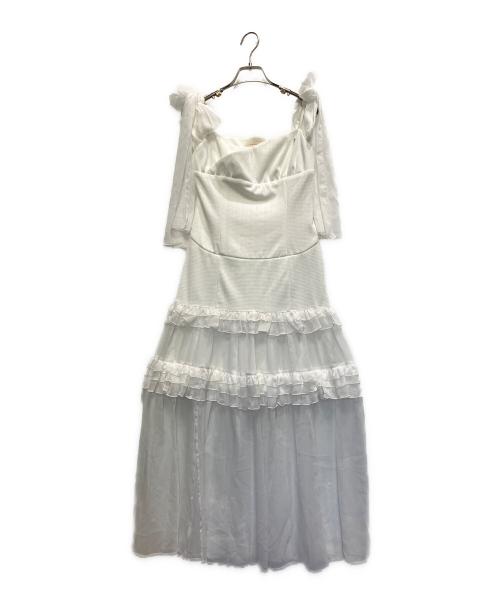 ANDMARY（アンドマリー）ANDMARY (アンドマリー) 長袖ワンピース ホワイト サイズ:FREEの古着・服飾アイテム