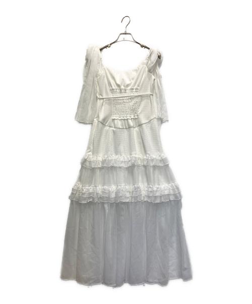 ANDMARY（アンドマリー）ANDMARY (アンドマリー) 長袖ワンピース ホワイト サイズ:FREEの古着・服飾アイテム